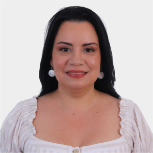 Photograph of Professor Adriana Alexandra Albarracin Mantilla taken on a white background.