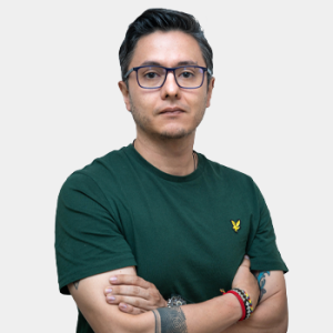 fotografía frontal del profesor Leonardo Muñoz Rugeles