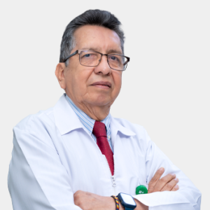 The photo was taken in the foreground, white background and Professor Rosendo Castellanos is located in the centre.